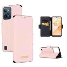 For OPPO Realme C31 4G MUXMA MX115 Cross Texture Oil Edge Flip Leather Phone Case(Pink) - 1