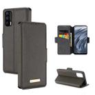 For OPPO Realme X7 Indian Version / V15 MUXMA MX115 Cross Texture Oil Edge Flip Leather Phone Case(Grey) - 1