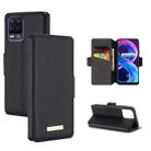 For OPPO Realme 8 / 8 Pro MUXMA MX115 Cross Texture Oil Edge Flip Leather Phone Case(Black) - 1