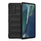 For Samsung Galaxy Note20 Magic Shield TPU + Flannel Phone Case(Black) - 1