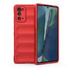 For Samsung Galaxy Note20 Magic Shield TPU + Flannel Phone Case(Red) - 1