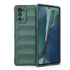 For Samsung Galaxy Note20 Magic Shield TPU + Flannel Phone Case(Dark Green) - 1