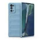 For Samsung Galaxy Note20 Magic Shield TPU + Flannel Phone Case(Light Blue) - 1