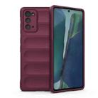 For Samsung Galaxy Note20 Magic Shield TPU + Flannel Phone Case(Wine Red) - 1