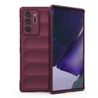 For Samsung Galaxy Note20 Ultra Magic Shield TPU + Flannel Phone Case(Wine Red) - 1