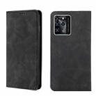 For ZTE Blade V30 Skin Feel Magnetic Flip Leather Phone Case(Black) - 1