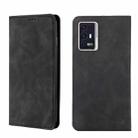 For ZTE Axon 30 Pro 5G Skin Feel Magnetic Flip Leather Phone Case(Black) - 1