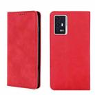 For ZTE Axon 30 Pro 5G Skin Feel Magnetic Flip Leather Phone Case(Red) - 1