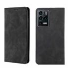 For ZTE Axon 30 Ultra 5G Skin Feel Magnetic Flip Leather Phone Case(Black) - 1