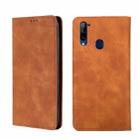 For ZTE Libero 5G Skin Feel Magnetic Flip Leather Phone Case(Light Brown) - 1