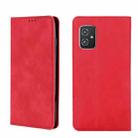 For Asus Zenfone 8 Skin Feel Magnetic Flip Leather Phone Case(Red) - 1