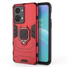 For OnePlus Nord 2T 5G Magnetic Ring Holder PC + TPU Phone Case(Red) - 1