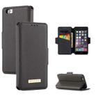 MUXMA MX115 Cross Texture Oil Edge Flip Leather Phone Case For iPhone 6s / 6(Grey) - 1