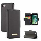 For iPhone SE 2022 / SE 2020 / 8 / 7 MUXMA MX115 Cross Texture Oil Edge Flip Leather Phone Case(Grey) - 1