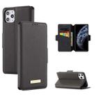 For iPhone 11 Pro Max MUXMA MX115 Cross Texture Oil Edge Flip Leather Phone Case (Grey) - 1