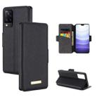 For vivo S9 MUXMA MX115 Cross Texture Oil Edge Flip Leather Phone Case(Black) - 1