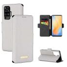 For vivo X50 5G / X50 Pro MUXMA MX115 Cross Texture Oil Edge Flip Leather Phone Case(White) - 1