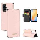 For vivo X50 5G / X50 Pro MUXMA MX115 Cross Texture Oil Edge Flip Leather Phone Case(Pink) - 1