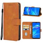 For Huawei Enjoy 9 Leather Phone Case(Brown) - 1