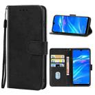 For Huawei Enjoy 9 Leather Phone Case(Black) - 1