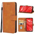 For Huawei Enjoy 9s Leather Phone Case(Brown) - 1