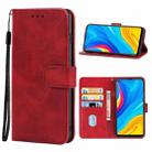 For Huawei Enjoy 10 Leather Phone Case(Red) - 1