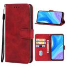 For Huawei Enjoy 10 Plus Leather Phone Case(Red) - 1