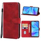 For Huawei nova 4e Leather Phone Case(Red) - 1