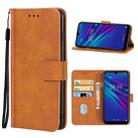 For Huawei Y6 2019 Leather Phone Case(Brown) - 1