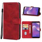 For Huawei Y7 2018 Leather Phone Case(Red) - 1