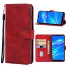 For Huawei Y7 Pro 2019 Leather Phone Case(Red) - 1