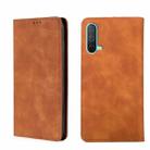 For OnePlus Nord CE 5G Skin Feel Magnetic Horizontal Flip Leather Phone Case(Light Brown) - 1