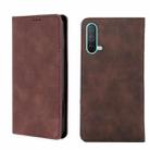 For OnePlus Nord CE 5G Skin Feel Magnetic Horizontal Flip Leather Phone Case(Dark Brown) - 1