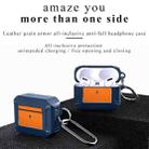 Leather Texture Armor Earphone Protective Case For AirPods Pro(Blue+Sapphire Blue) - 2
