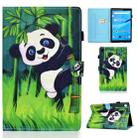 For Lenovo Tab M10 3rd Gen Colored Drawing Stitching Smart Leather Tablet Case(Panda) - 1