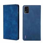 For Itel A48 Skin Feel Magnetic Horizontal Flip Leather Phone Case(Blue) - 1