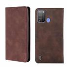 For Itel Vision 1 Pro Skin Feel Magnetic Horizontal Flip Leather Phone Case(Dark Brown) - 1