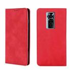 For Tecno Phantom X Skin Feel Magnetic Horizontal Flip Leather Phone Case(Red) - 1