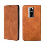 For Tecno Phantom X Skin Feel Magnetic Horizontal Flip Leather Phone Case(Light Brown) - 1