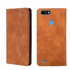 For Tecno Pop 2/Pop 2F/Pop 2 Pro/Pop 2 Power/Itel P13 Skin Feel Magnetic Horizontal Flip Leather Phone Case(Light Brown) - 1
