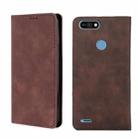 For Tecno Pop 2/Pop 2F/Pop 2 Pro/Pop 2 Power/Itel P13 Skin Feel Magnetic Horizontal Flip Leather Phone Case(Dark Brown) - 1