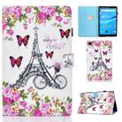 For Lenovo Tab M10 Plus 10.6 3rd Gen 2022 Colored Drawing Stitching Smart Leather Tablet Case(Flower Tower) - 1