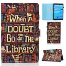 For Lenovo Tab M10 Plus 10.6 3rd Gen 2022 Colored Drawing Stitching Smart Leather Tablet Case(Library) - 1