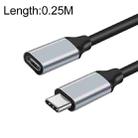 25cm 10Gbps USB-C / Type-C Male to Female Charging Data Transmission Extension Cable - 1