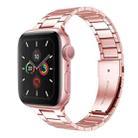 Small Waist Stainless Steel Watch Band For Apple Watch Series 9&8&7 41mm / SE 3&SE 2&6&SE&5&4 40mm / 3&2&1 38mm(Pink) - 1