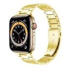 Small Waist Stainless Steel Watch Band For Apple Watch Series 9&8&7 41mm / SE 3&SE 2&6&SE&5&4 40mm / 3&2&1 38mm(Gold) - 1