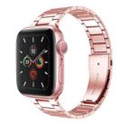 Small Waist Stainless Steel Watch Band For Apple Watch Series 8&7 45mm / SE 2&6&SE&5&4 44mm / 3&2&1 42mm(Pink) - 1