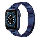 Small Waist Stainless Steel Watch Band For Apple Watch Series 8&7 45mm / SE 2&6&SE&5&4 44mm / 3&2&1 42mm(Dark Blue) - 1