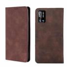 For DOOGEE N40 Pro Skin Feel Magnetic Horizontal Flip Leather Phone Case(Dark Brown) - 1