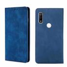 For Fujitsu Arrows WE F-51B Skin Feel Magnetic Horizontal Flip Leather Phone Case(Blue) - 1